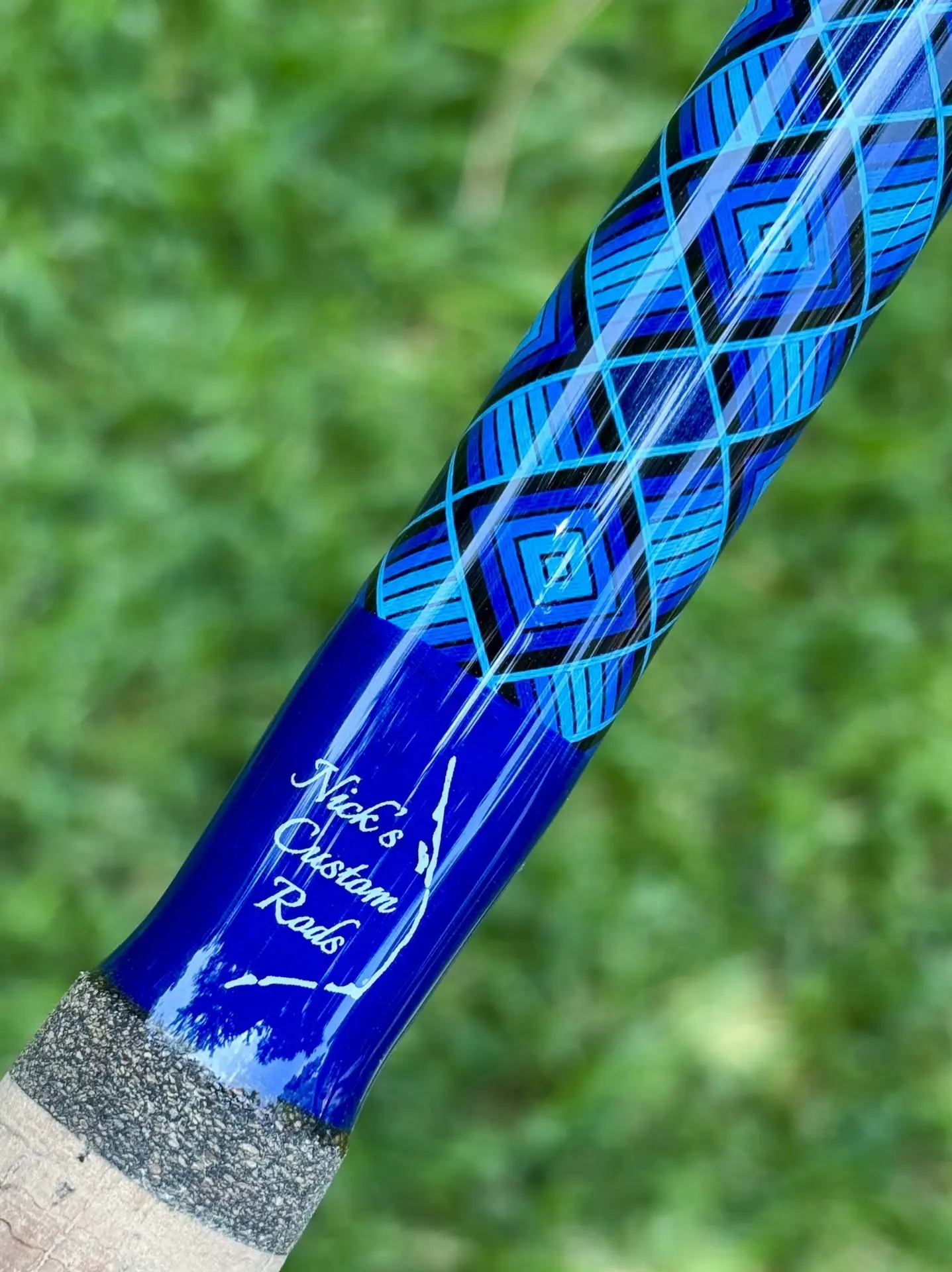 St Croix 486XHF Cobalt Blue Pearl Spinning Rod - Nicks Custom Rods