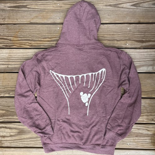 Drum Tail Heather Sport Maroon Hooded Sweatshirt